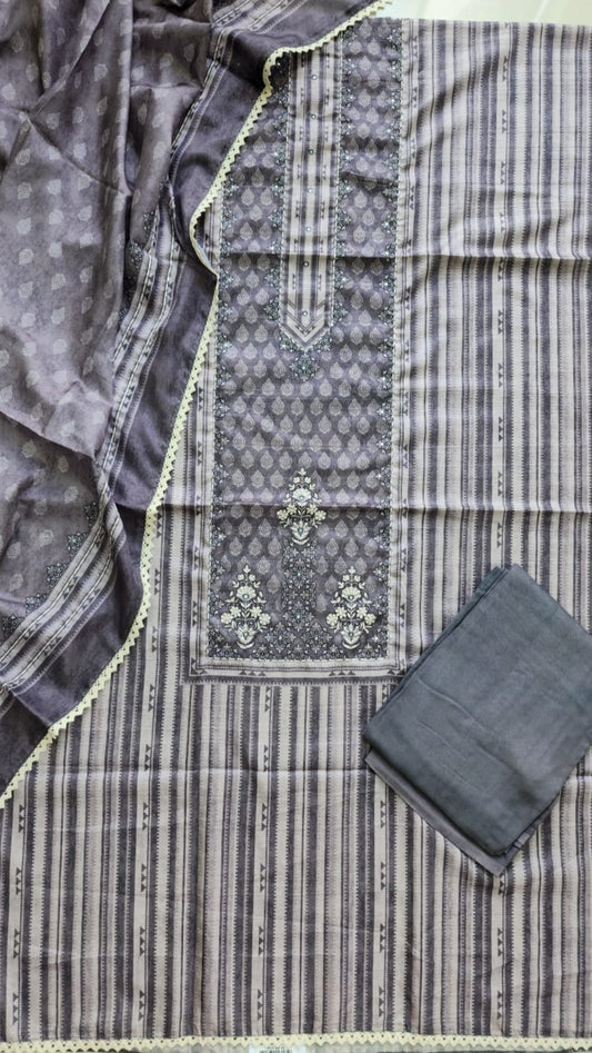 Raw silk dress material