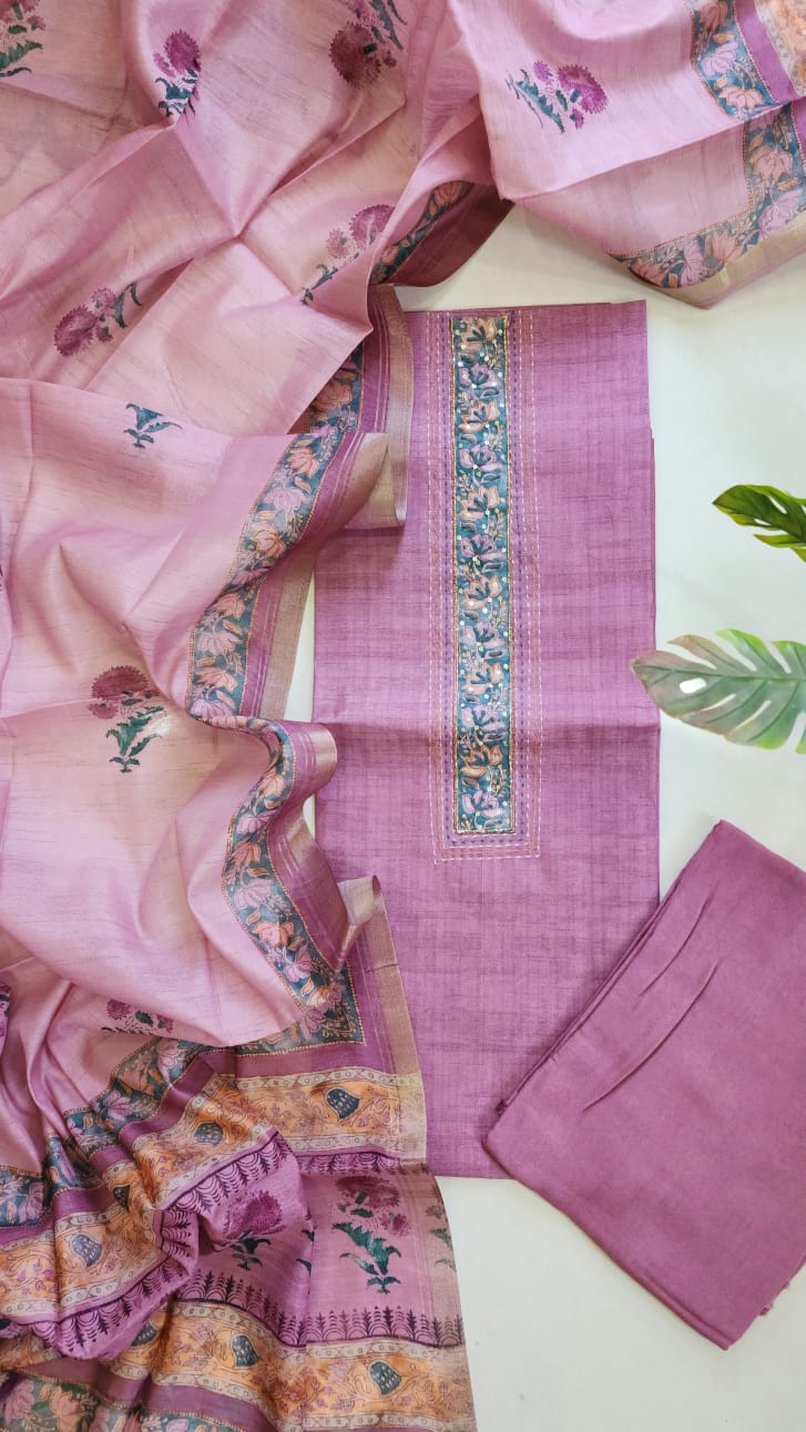 Chanderi silk 3 pcs. Suit