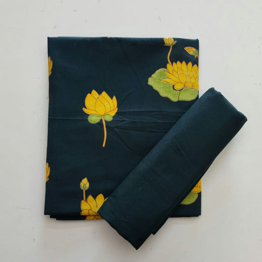 Cotton Dress Material With Self Check Dupatta