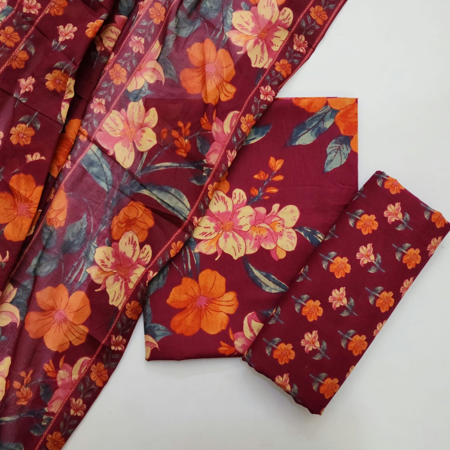 Cotton Dress Material With Dupatta