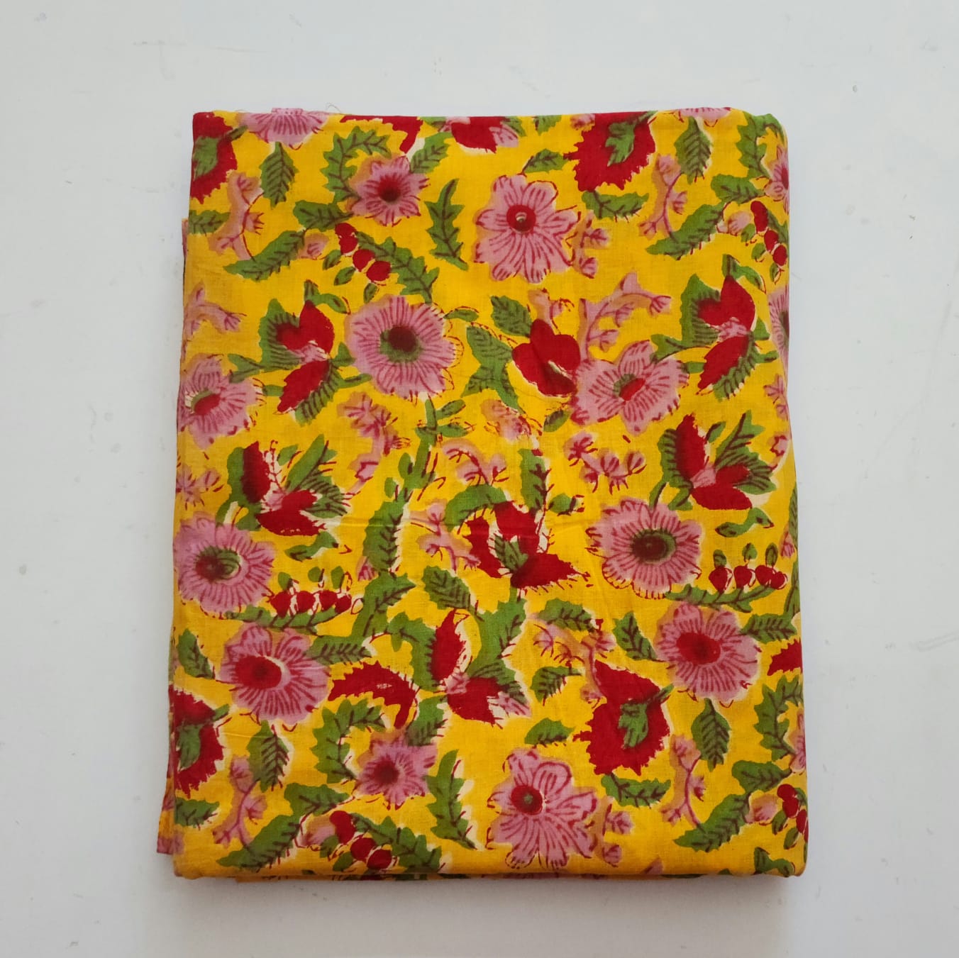 Cotton Hand  Block Printed Running  Material