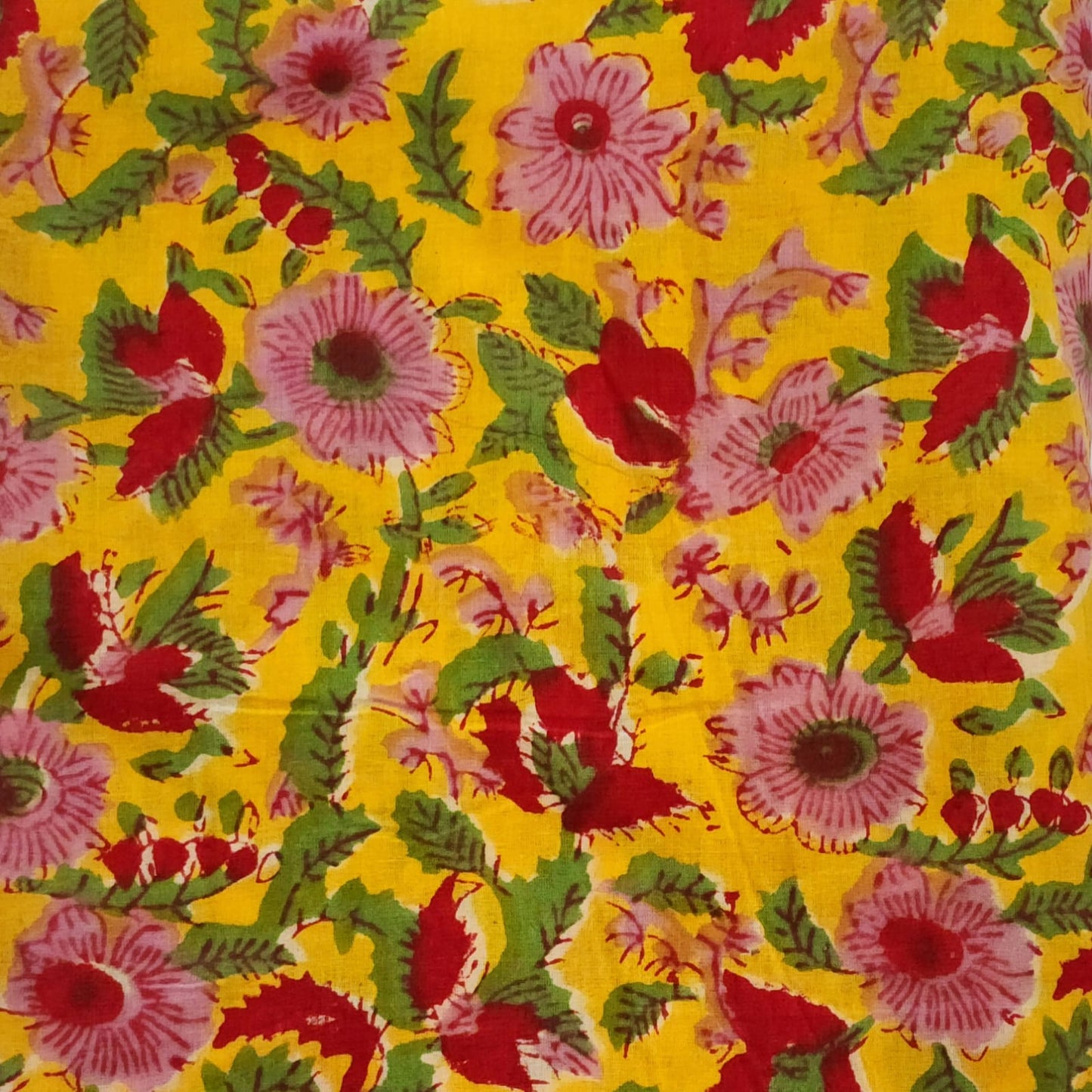 Cotton Hand  Block Printed Running  Material