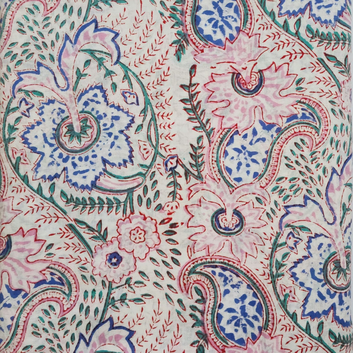 Cotton Hand  Block Printed Running  Material