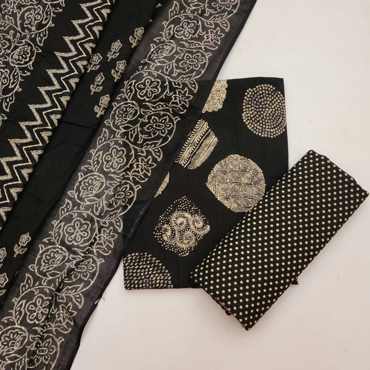 Sanganeri Cotton Dress Material With Dupatta