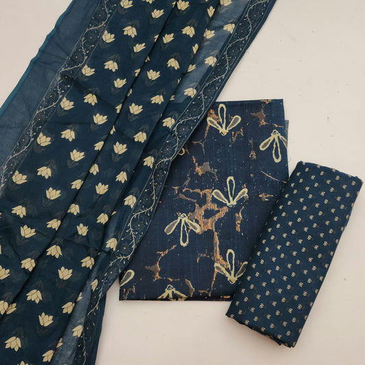 Sanganeri Cotton Dress Material With Dupatta