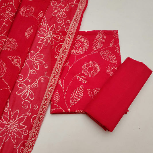 Sanganeri Cotton Dress Material With Dupatta