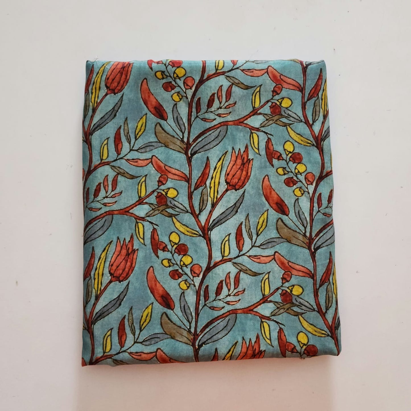 Pure Muslin Kalamkari Printed Running Fabric