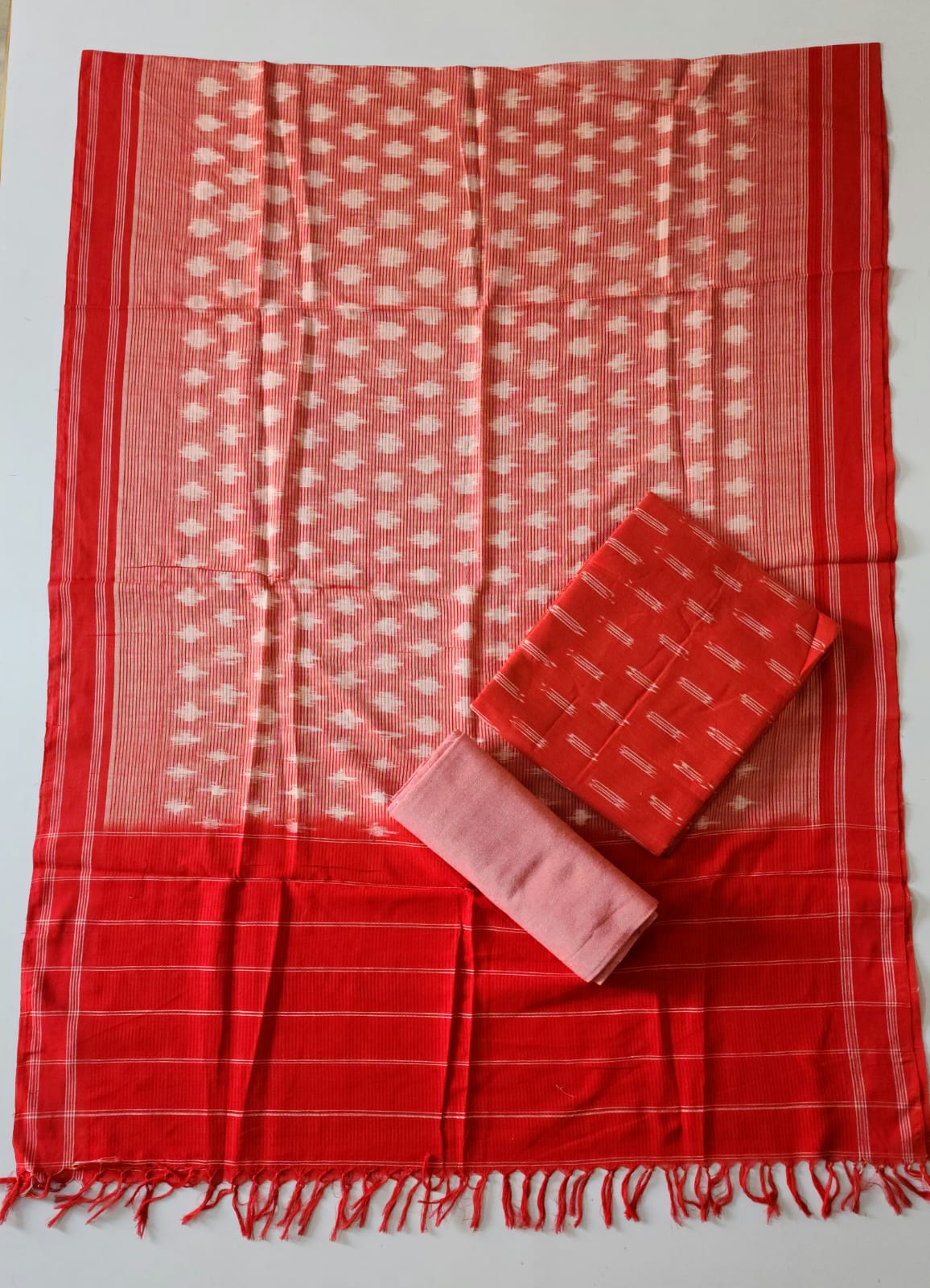 Ponchamally Double Ikkat Suit
