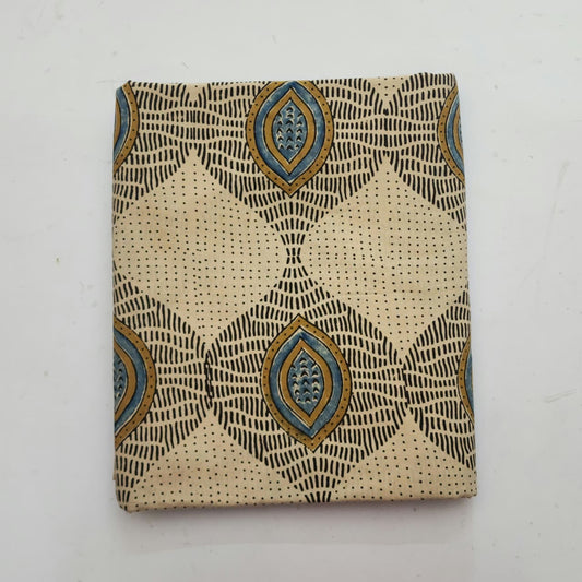 Natural Ajrakh Handblock Print Running material