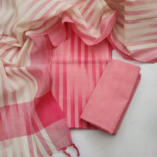 Single Ikkat Dress Material With Dupatta