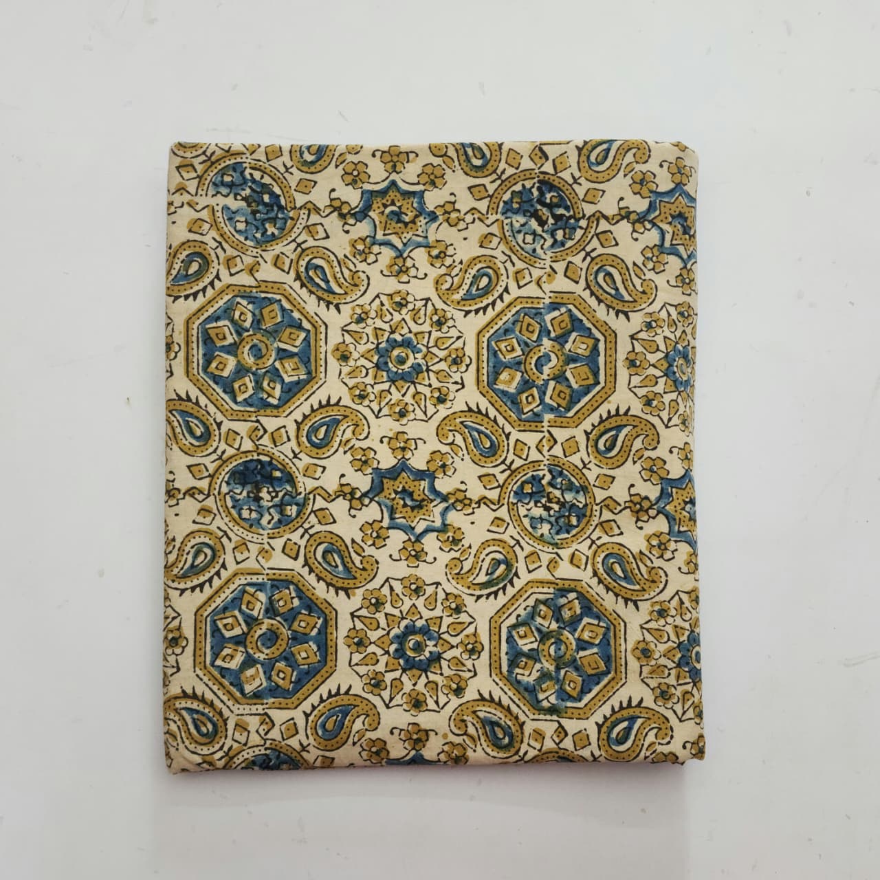 Natural Ajrakh Handblock Print Running material