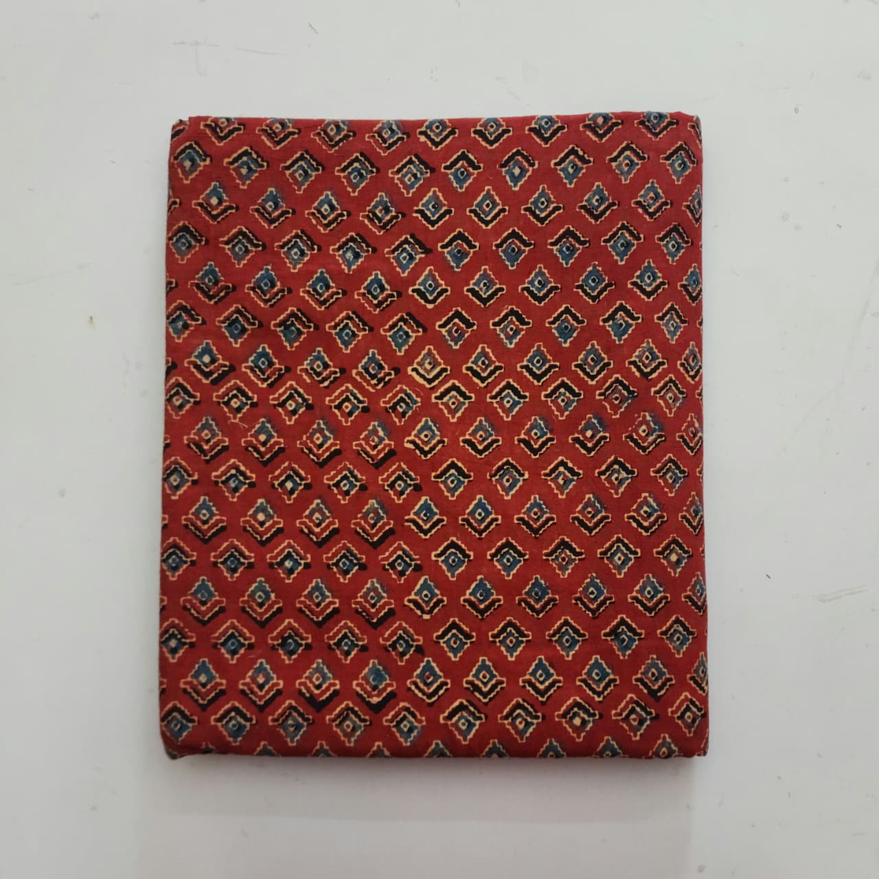 Natural Ajrakh Handblock Print Running material