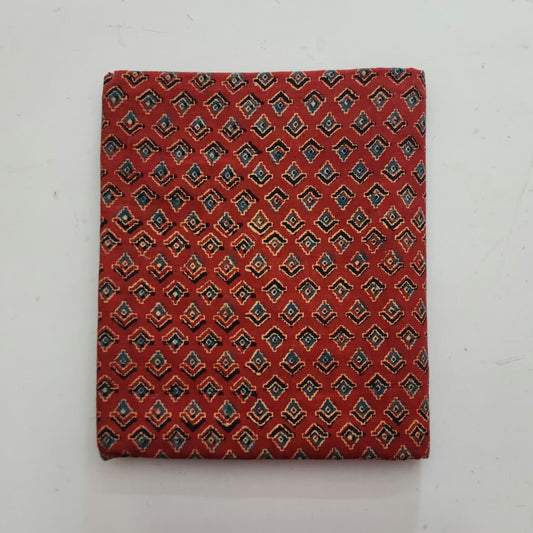 Natural Ajrakh Handblock Print Running material